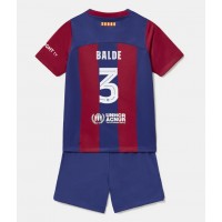 Barcelona Alejandro Balde #3 Domáci Detský futbalový dres 2023-24 Krátky Rukáv (+ trenírky)